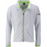 Veste Softshell sport Homme personnalisée en broderie blanc vert vif face