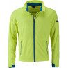 Veste Softshell sport Homme personnalisée en broderie vert vif noir