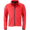 Veste Softshell sport Homme personnalisée en broderie orange vif noir