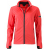 Veste Softshell sport Femme personnalisée en broderie orange vif noir