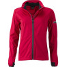 Veste Softshell sport Femme personnalisée en broderie rouge clair noir