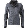 Veste Softshell sport Femme personnalisée en broderie titane noir