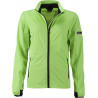 Veste Softshell sport Femme personnalisée en broderie vert vif noir