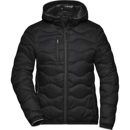 Doudoune rembourrée femme personnalisée en broderie noir