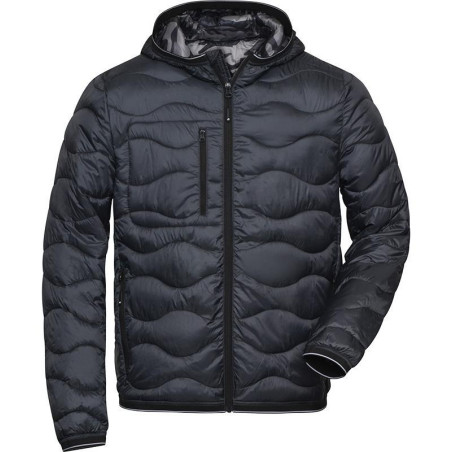 Doudoune rembourrée homme personnalisée en broderie graphite camouflage