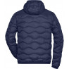 Doudoune rembourrée homme personnalisée en broderie marine argent dos