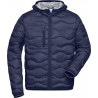 Doudoune rembourrée homme personnalisée en broderie marine argent face