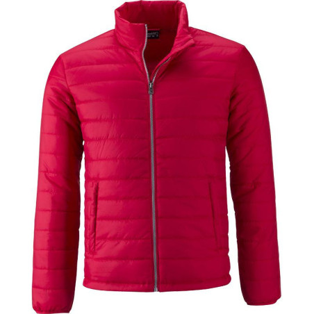 Doudoune matelassée homme personnalisée en broderie rouge