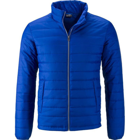 Doudoune matelassée homme personnalisée en broderie bleu roi