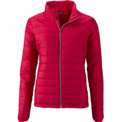 Doudoune matelassée femme personnalisée en broderie rouge face