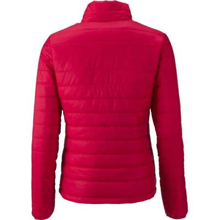Doudoune matelassée femme personnalisée en broderie rouge dos