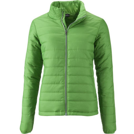 Doudoune matelassée femme personnalisée en broderie vert