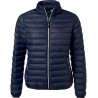 Doudoune en duvet femme personnalisée en broderie marine argent