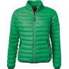 Doudoune en duvet femme personnalisée en broderie vert argent
