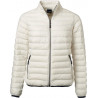 Doudoune en duvet femme personnalisée en broderie blanc cassé