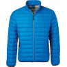 Doudoune en duvet homme personnalisée en broderie cobalt argent