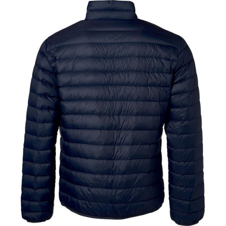 Doudoune en duvet homme personnalisée en broderie marine argent dos