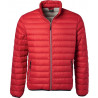 Doudoune en duvet homme personnalisée en broderie rouge argent
