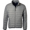 Doudoune en duvet homme personnalisée en broderie argent graphite