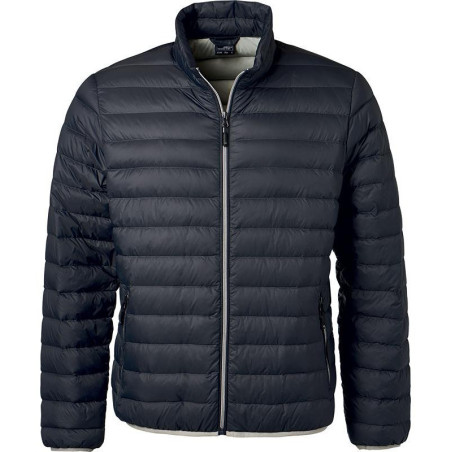 Doudoune en duvet homme personnalisée en broderie graphite argent