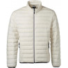 Doudoune en duvet homme personnalisée en broderie blanc cassé