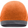 Bonnet d'été mélange personnalisé en broderie orange mélange gris foncé