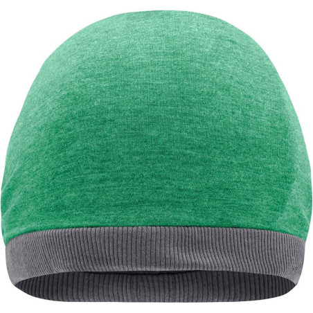 Bonnet d'été mélange personnalisé en broderie vert mélange gris foncé