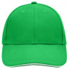 Casquette sandwich 6 panneaux coton brossé lourd personnalisée en broderie vert fougère blanc