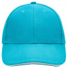 Casquette sandwich 6 panneaux coton brossé lourd personnalisée en broderie pacifique blanc