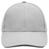 Casquette sandwich 6 panneaux coton brossé lourd personnalisée en broderie gris clair noir