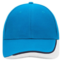 Casquette sandwich coton brossé lourd personnalisée en broderie gris clair blanc noir 2