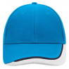 Casquette sandwich coton brossé lourd personnalisée en broderie Aqua Marine Blanc