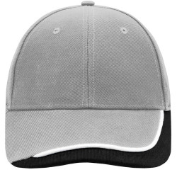 Casquette sandwich coton brossé lourd personnalisée en broderie gris clair blanc noir