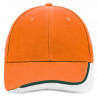 Casquette sandwich coton brossé lourd personnalisée en broderie orange vert foncé blanc