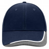 Casquette sandwich coton brossé lourd personnalisée en broderie marine blanc gris clair
