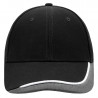 Casquette sandwich coton brossé lourd personnalisée en broderie noir blanc gris clair