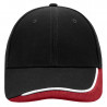 Casquette sandwich coton brossé lourd personnalisée en broderie noir blanc rouge