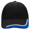 Casquette sandwich coton brossé lourd personnalisée en broderie noir blanc bleu roi