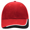 Casquette sandwich coton brossé lourd personnalisée en broderie rouge blanc noir