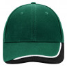 Casquette sandwich coton brossé lourd personnalisée en broderie vert foncé blanc noir