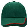 Casquette sandwich coton brossé lourd personnalisée en broderie vert foncé rouge vert foncé