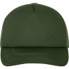 Casquette trucker 5 panneaux personnalisée en broderie olive foncé