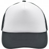 Casquette trucker 5 panneaux personnalisée en broderie blanc graphite