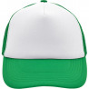 Casquette trucker 5 panneaux personnalisée en broderie blanc vert fougère