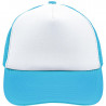 Casquette trucker 5 panneaux personnalisée en broderie blanc pacifique