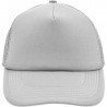 Casquette trucker 5 panneaux personnalisée en broderie gris clair