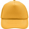 Casquette trucker 5 panneaux personnalisée en broderie jaune d'or