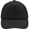 Casquette trucker 5 panneaux personnalisée en broderie noir