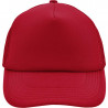 Casquette trucker 5 panneaux personnalisée en broderie rouge