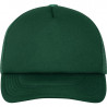 Casquette trucker 5 panneaux personnalisée en broderie vert foncé